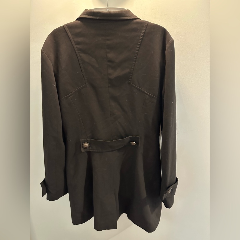 Lapis ladies black Moto short trench coat Size medium. - Picture 12 of 12